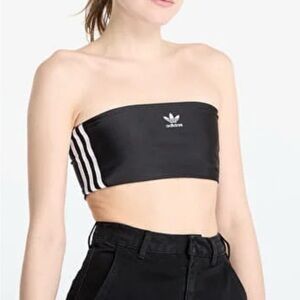 Adidas velour bandeau bralette